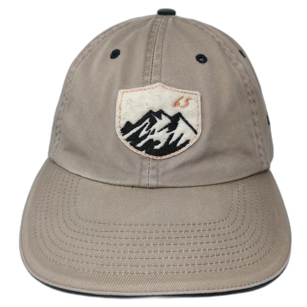 LIDZ Bogus Basin Mountain Shield Patch Beige One Size Slideback Baseball Cap Hat